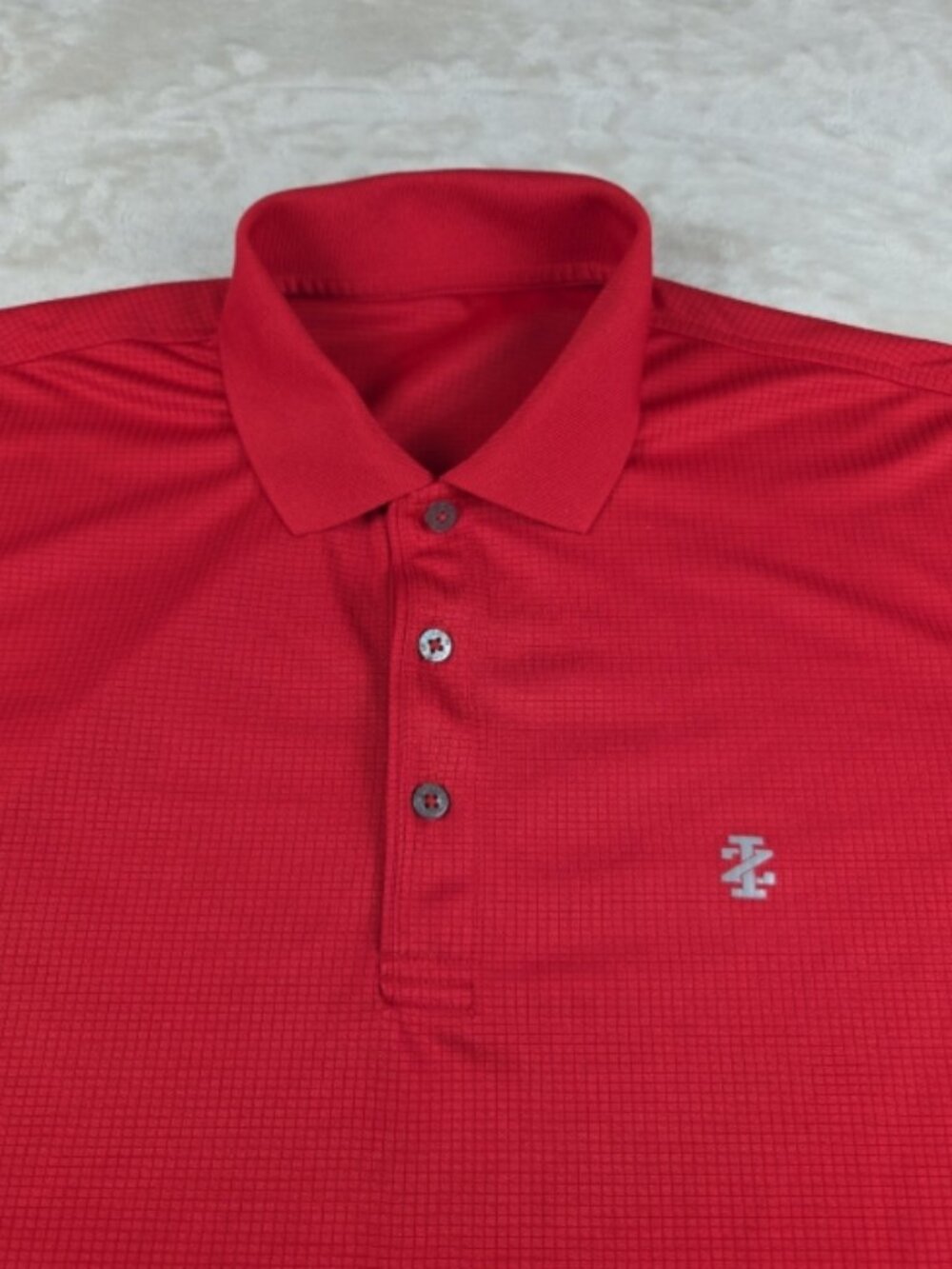 Izod Men’s Polo Shirt – Size L (Tag Missing) – Red – Classic Fit